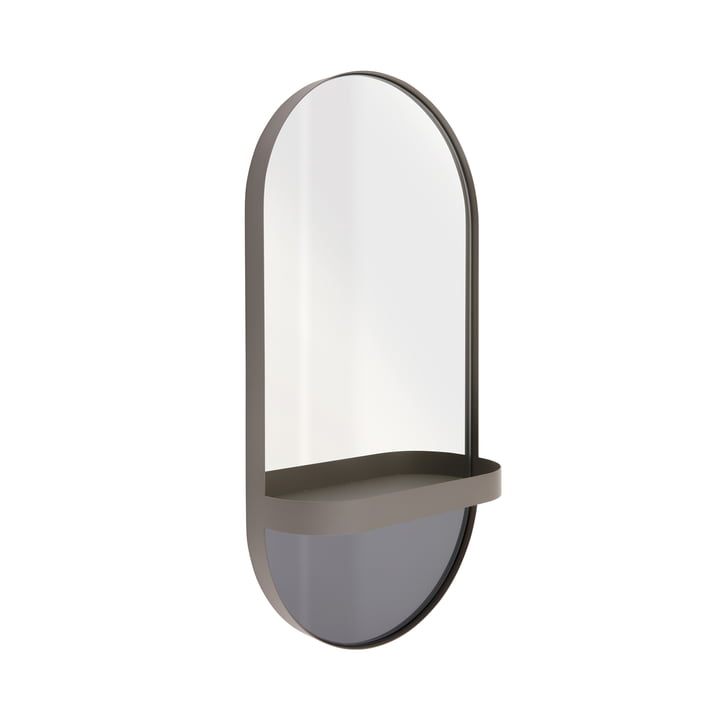 Wall mirror with shelf from Remember in taupe