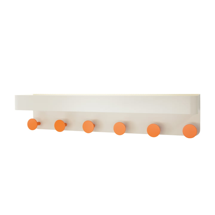 Wall coat rack with shelf from Remember in cream