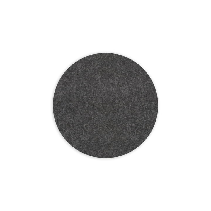 Coaster round, 5 mm by Hey Sign in Ø 12 cm, graphite