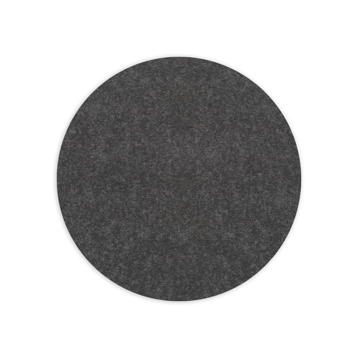 Coaster round, 5 mm by Hey Sign in Ø 20 cm, graphite