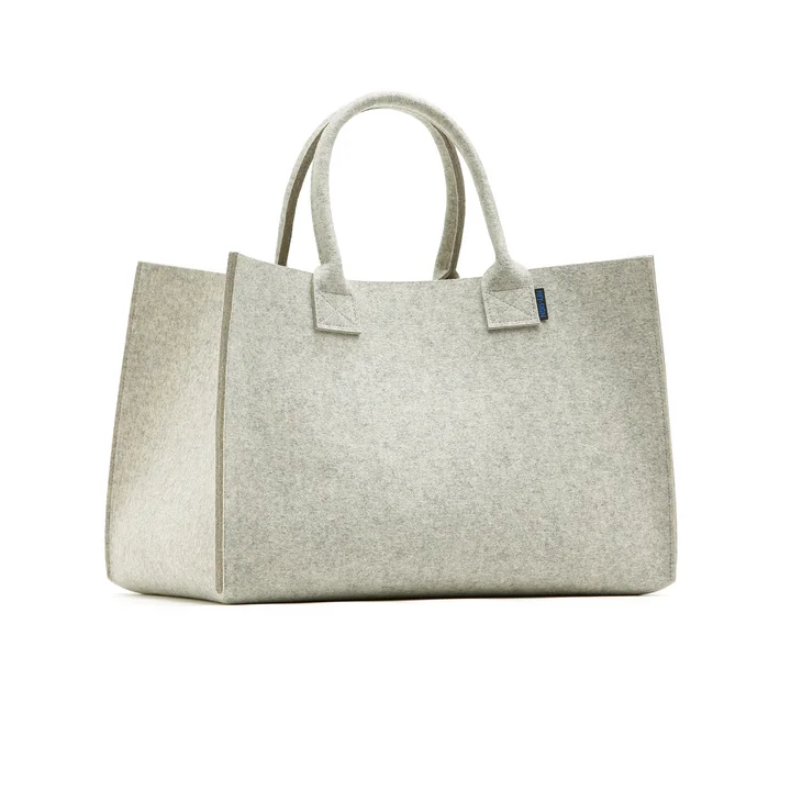 Bigi Felt basket with 2 handles by Hey Sign in marble