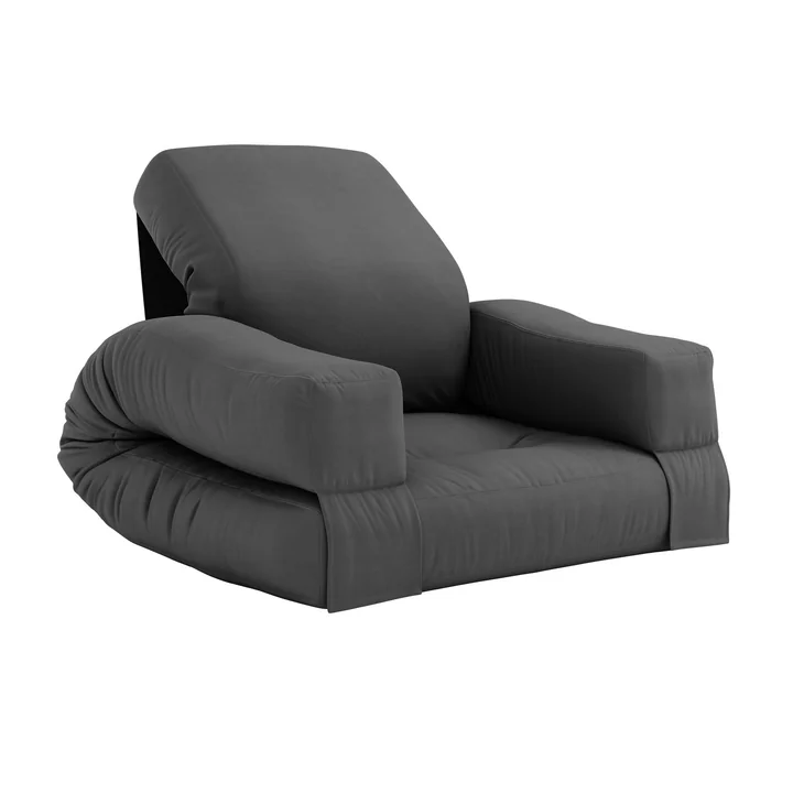 Mini Hippo Children's futon chair from Karup Design in dark gray