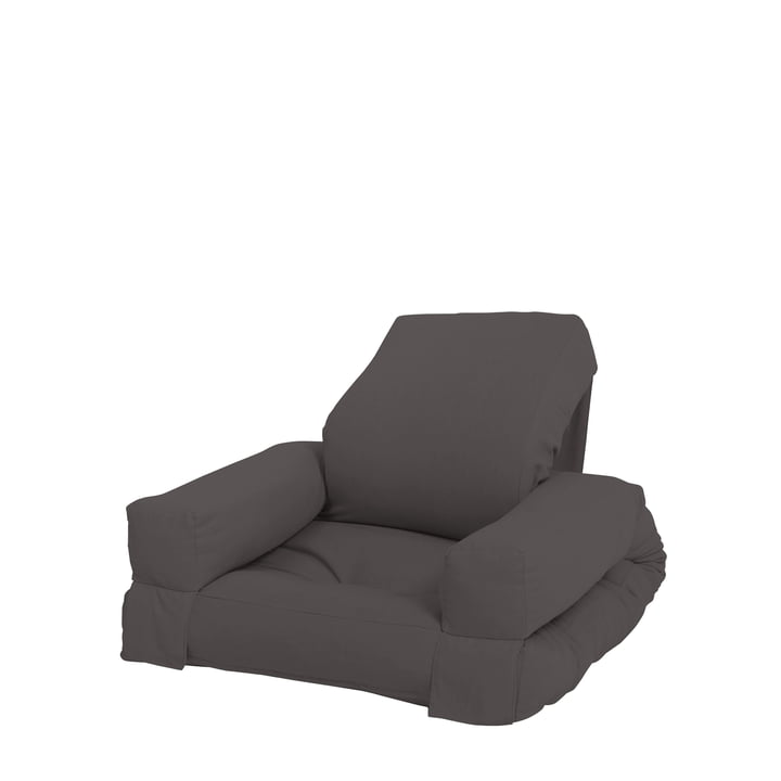 Mini Hippo Children's futon chair from Karup Design in dark grey