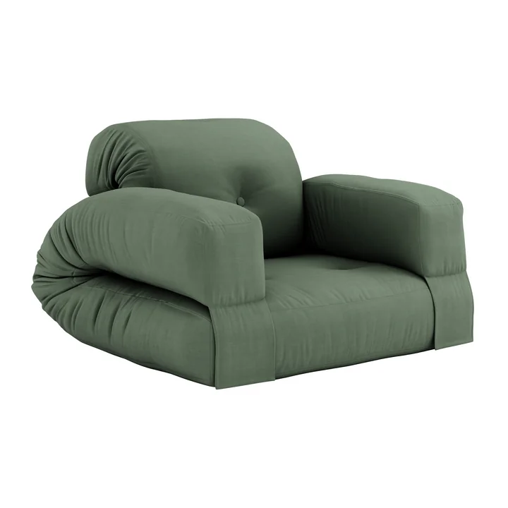 Hippo Armchair 90 x 200 cm from Karup Design in olive green