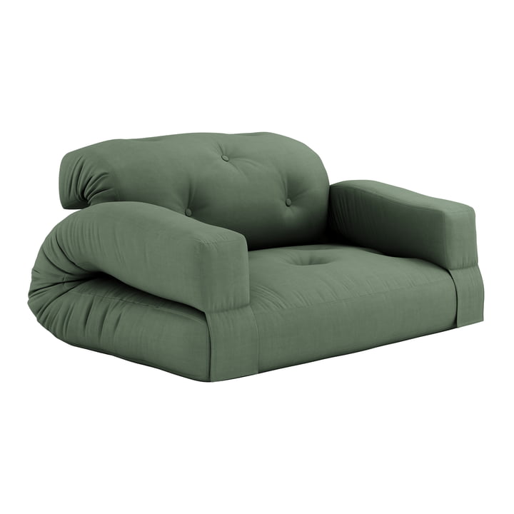 Hippo Sofa 140 x 200 cm from Karup Design in olive green