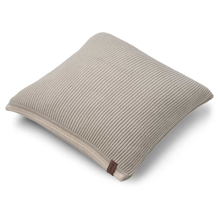 Pillow rib knit, 40 x 40 cm by Humdakin in light stone / shell