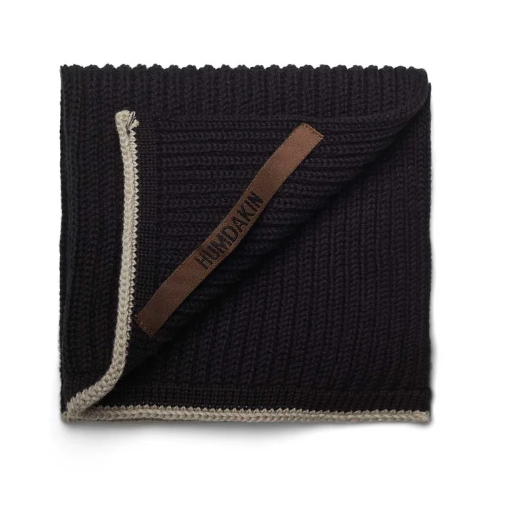 Dishcloth in ribbed knit, 28 x 28 cm by Humdakin in coal / light stone