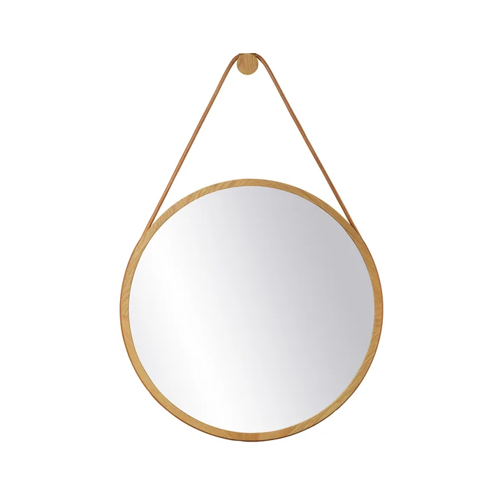 I3 Mossø Mirror Ø 60 cm from FDB Møbler in oak