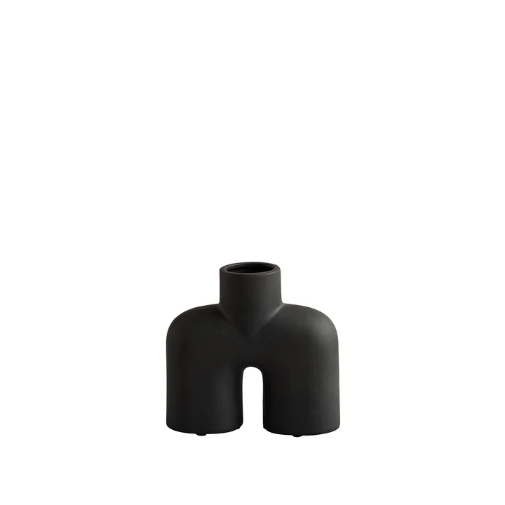 Cobra Vase Uno Mini from 101 Copenhagen in coffee / dark gray