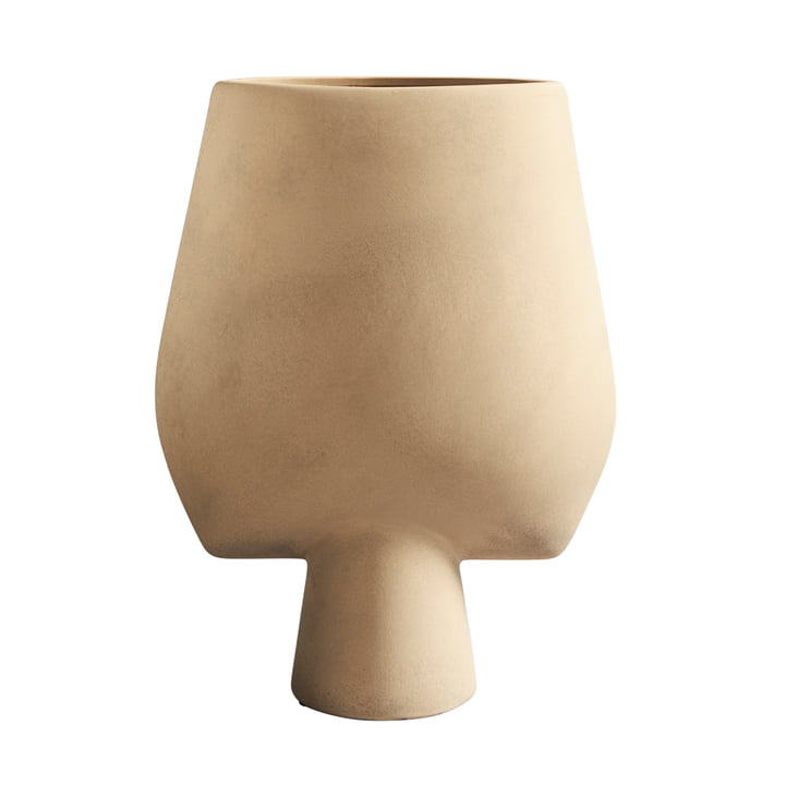 Sphere Vase Square Hexa by 101 Copenhagen in sand