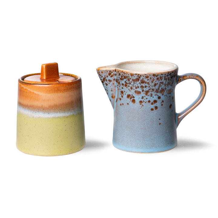 70's Milk and sugar set from HKliving in the version berry / peat