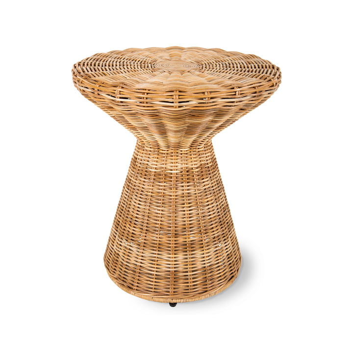 Rattan side table from HKliving in the version natural