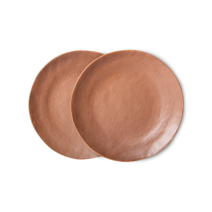 Bold & Basic Ceramic plate from HKliving in color brown