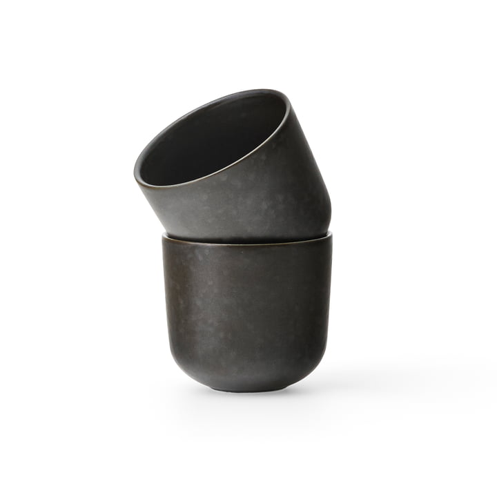 New Norm Mug set of 2, 85 ml, dark glazed by MENU