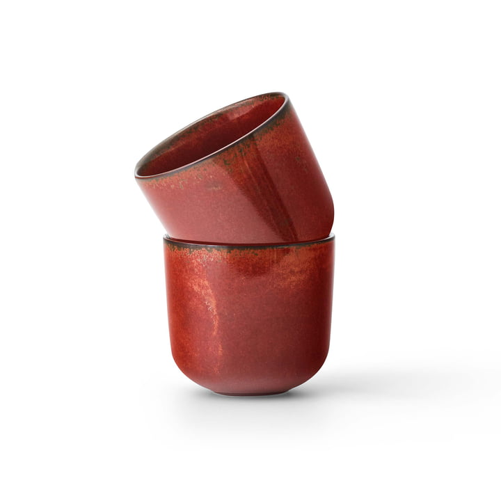 New Norm Mug set of 2, 85 ml, red glazed by Audo