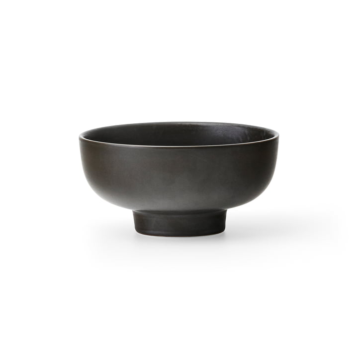 New Norm Bowl on foot, Ø 12 cm, dark glazed by MENU