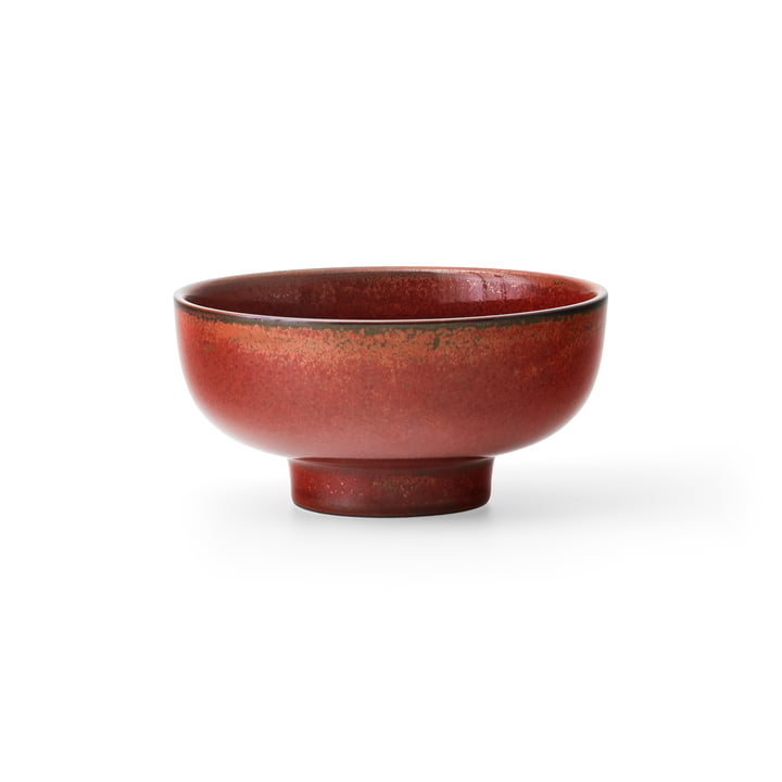 New Norm Bowl on foot, Ø 12 cm, red glazed from Audo