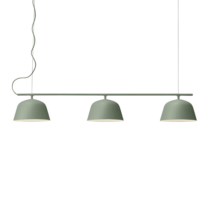 Ambit Rail Pendant lamp from Muuto in the colour dusty green