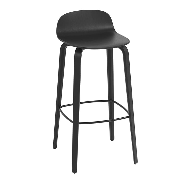 Visu Bar stool from Muuto in black oak finish