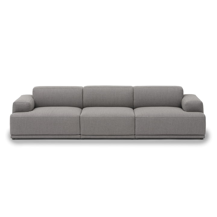 Connect Soft Modular Sofa 3-seater configuration 1 from Muuto in the finish Re-Wool 128