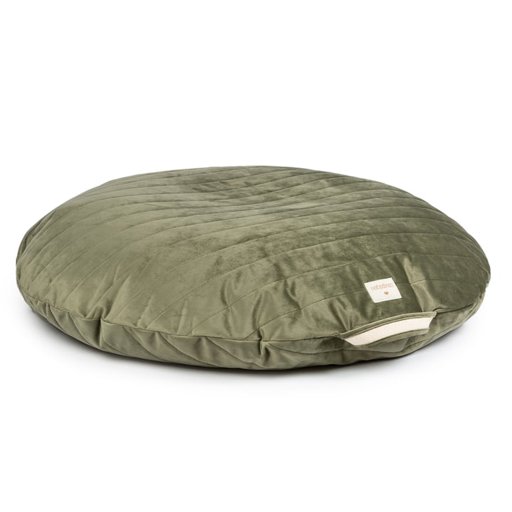 Sahara Floor cushion by Nobodinoz in color olive green