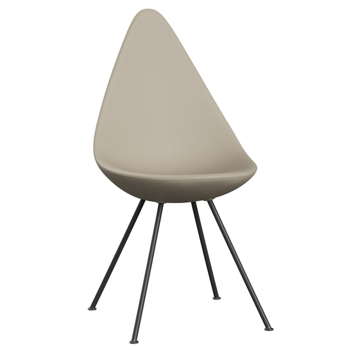 Drop Chair from Fritz Hansen in the version light beige / warm graphite