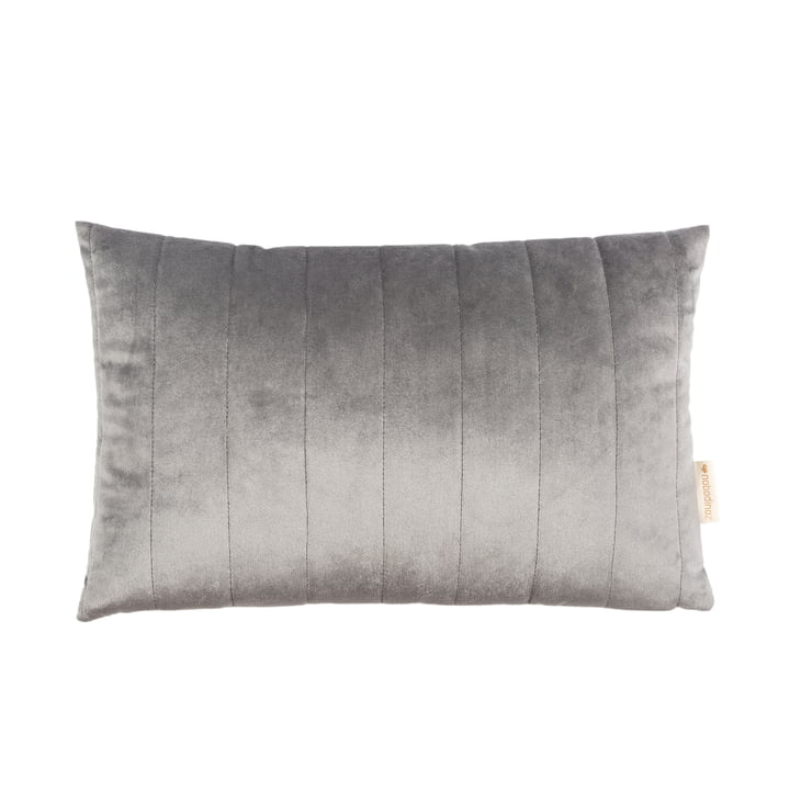 Akamba Velvet cushion by Nobodinoz in the colour slate grey