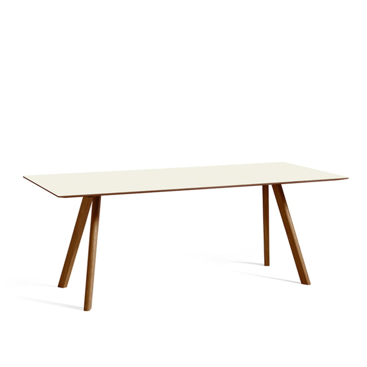 Copenhague CPH30 Dining table 200 x 90 cm from Hay in walnut lacquered / linoleum off white