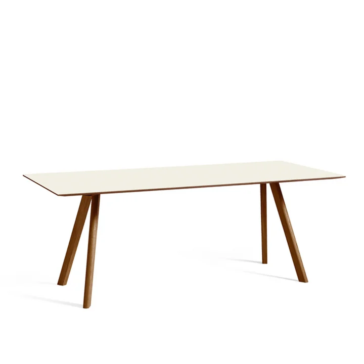 Copenhague CPH30 Dining table 200 x 90 cm from HAY in walnut lacquered / linoleum off white