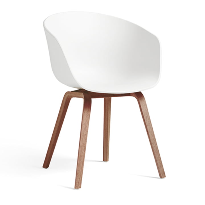 About A Chair AAC 22 ECO from Hay in walnut lacquered / white