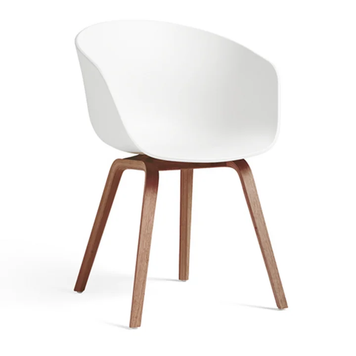 About A Chair AAC 22 ECO from HAY in walnut lacquered / white