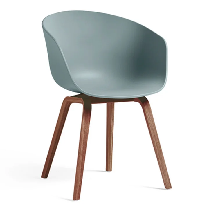 About A Chair AAC 22 from HAY in walnut lacquered / dusty blue