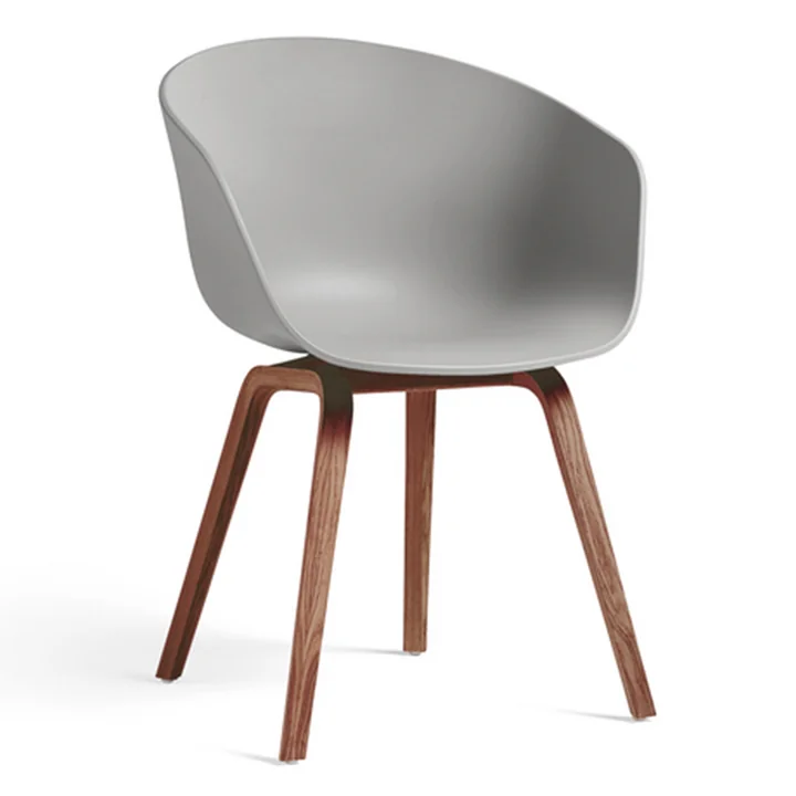 About A Chair AAC 22 from HAY in walnut lacquered / concrete gray