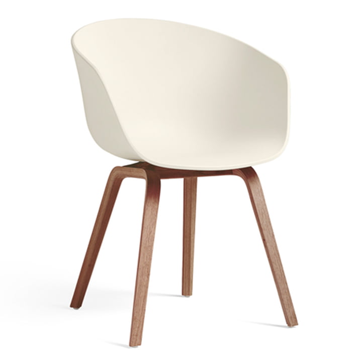 About A Chair AAC 22 from Hay in walnut lacquered / créme white