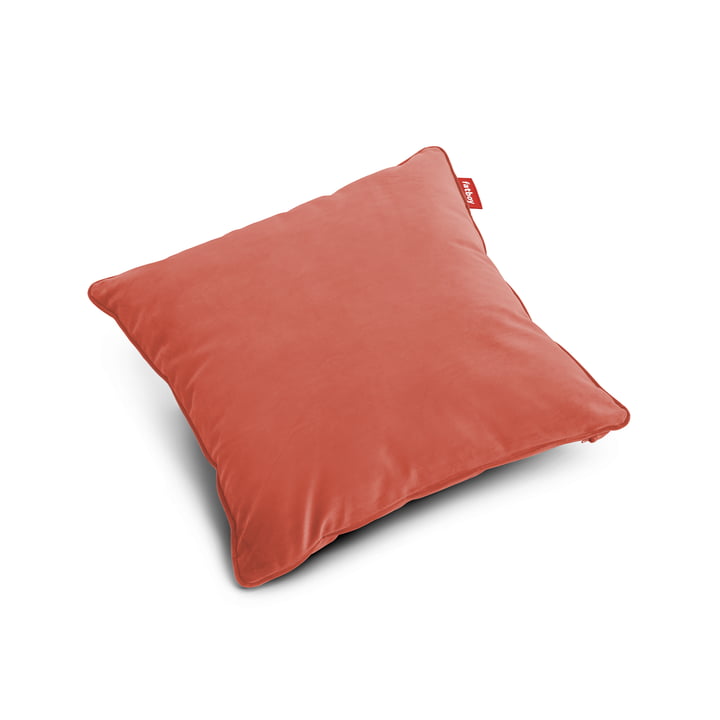 Square Cushion Velvet recycled by Fatboy in color rhubarb