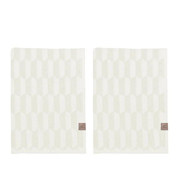 Geo Guest towel 35 x 55 cm from Mette Ditmer in off-white (pack of 2)
