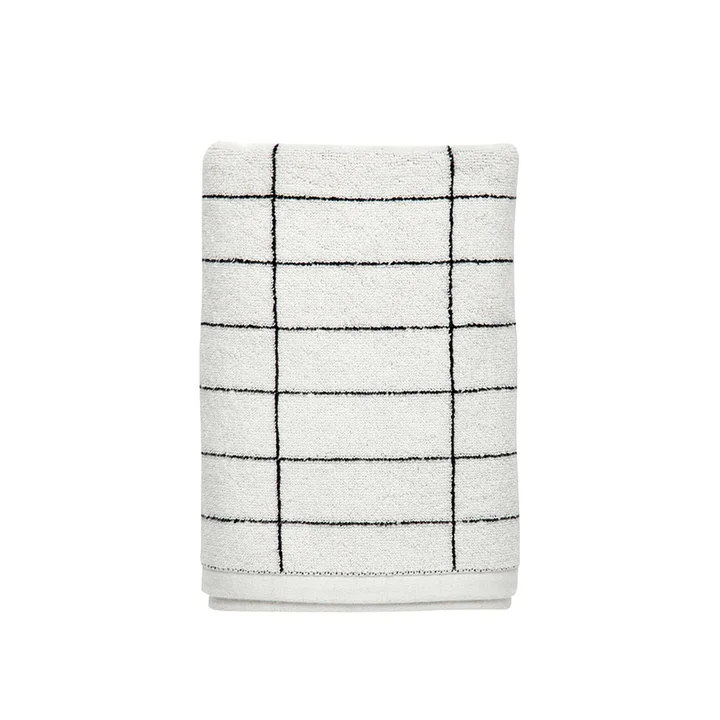 Tile Guest towel 38 x 60 cm from Mette Ditmer in black / off-white