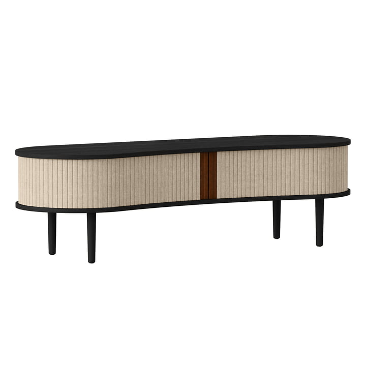Audacious TV bench from Umage in black oak / sand