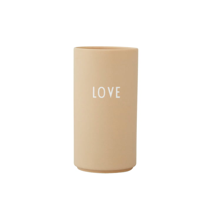AJ Favourite Porcelain Vase Medium Love by Design Letters in beige