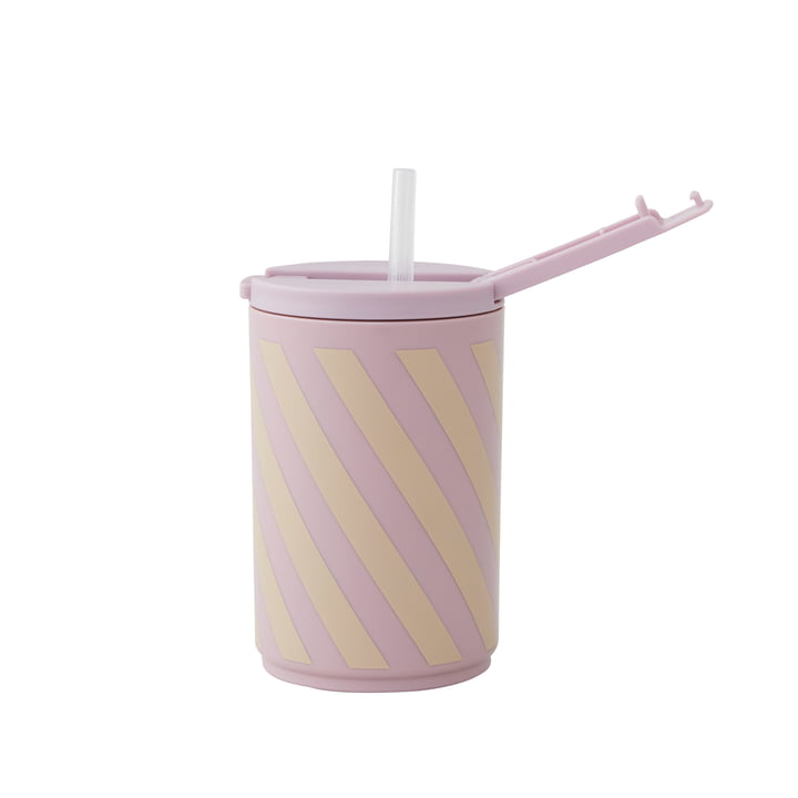 Kids life drinking straw cup 330 ml from Design Letters in lavender