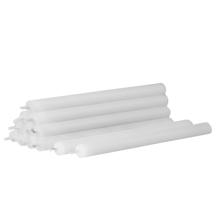 Candles (set of 12) from Stoff Nagel in white