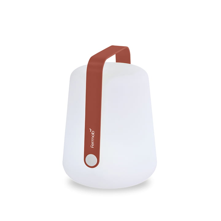 The Balad Battery LED lamp from Fermob , H 25 cm, ocher red