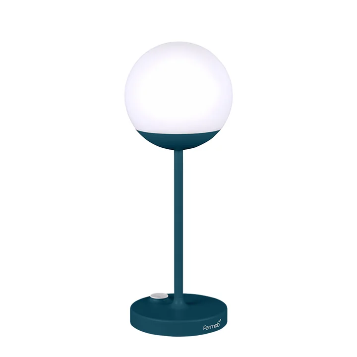 The Mooon! battery LED lamp from Fermob , H 41 cm, acapulco blue