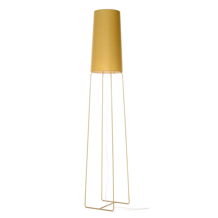 Slimsophie Floor lamp with LED dimmer from frauMaier in mustard gold (RAL 1002)