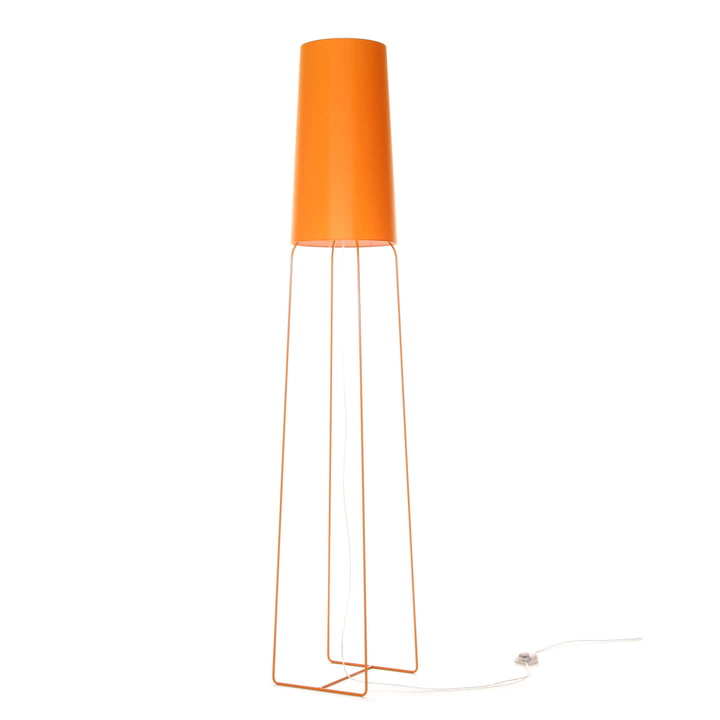 Slimsophie floor lamp with LED dimmer by frauMaier in orange