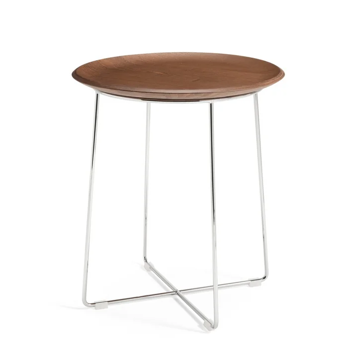 Al Wood Coffeetable from Kartell in chrome / dark beech