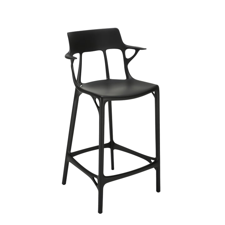 AI Bar stool recycled SH 65 cm from Kartell in black