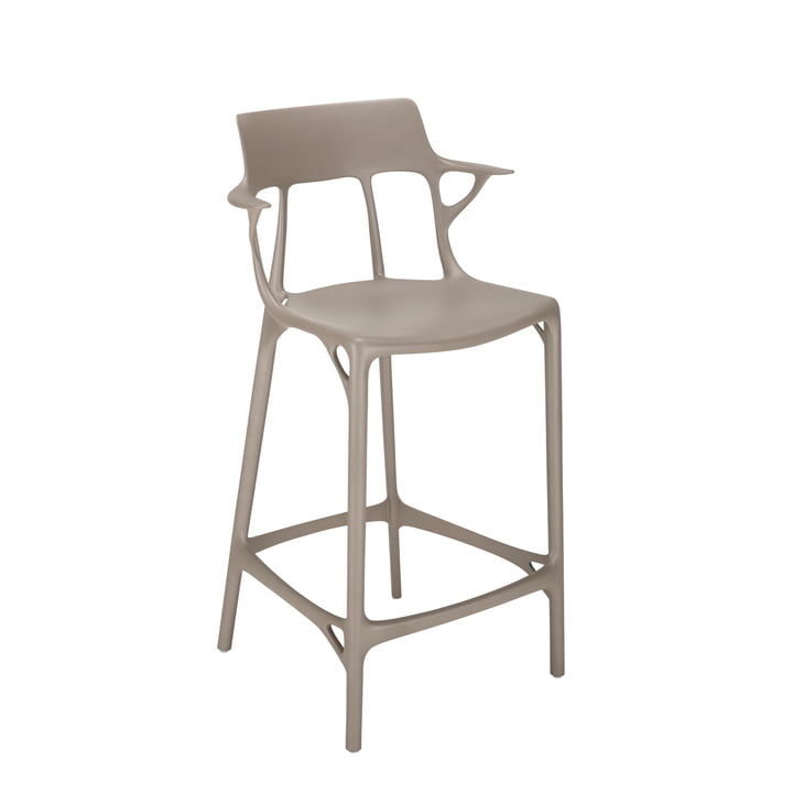 AI Bar stool recycled SH 65 cm from Kartell in grey
