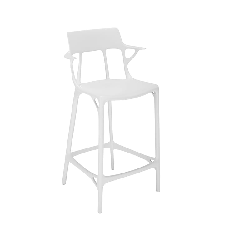 AI Bar stool recycled SH 65 cm from Kartell in white