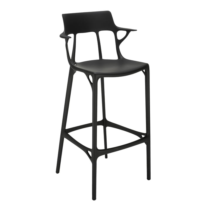 AI Bar stool recycled SH 75 cm from Kartell in black